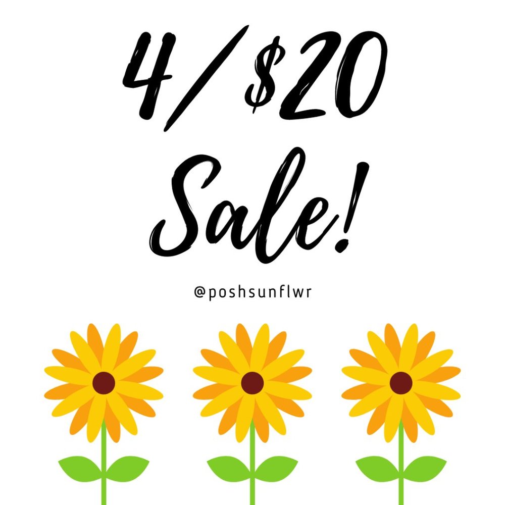 🌻 4/$20 Sale on Items $15 or less!